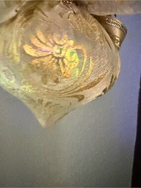 Gold Brocade Christmas Ornament